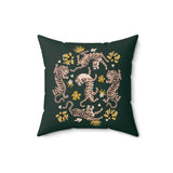 Tigers All Around: Faux Suede Pillow