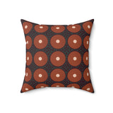 Modern Abstract Geometric Throw Pillow, Earth Tone Circle Pattern Accent Cushion for Sophisticated Home Decor
