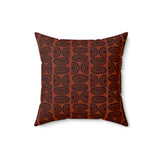 Abstract Geometric Throw Pillow Cover, Modern Diasporic Pattern Accent Cushion, Warm Earth Tone Home Decor, Sophisticated Minimalist Style