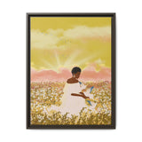 Blue Dove Float Framed Canvas