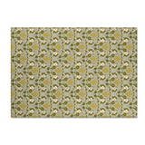 Heirloom Okra Chenille Floral Rug — Washable Area Rug