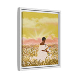 Blue Dove Float Framed Canvas