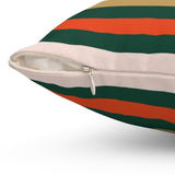 Colorful Striped Square Pillow - Cozy Home Decor Accent