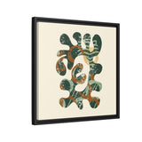 The Shape of Change - Cream- Float Framed Matte Canvas Art