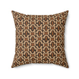Modern Abstract Geometric Throw Pillow, Earth Tone Accent Cushion for Sophisticated Home Decor
