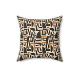 Abstract Geometric Throw Pillow, Mid Century Modern Art Pattern Cushion, Bohemian Home Decor, Stylish Boho Accent Pillow