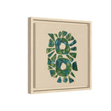 Abstract Green Mosaic Wall Art – Framed Matte Canvas