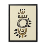 Zaria Ivory Float Framed Matte Canvas Art