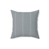 Minimalist Botanical Striped Throw Pillow, Elegant Sage Gray Accent Cushion, Modern Diasporic Home Decor, Sophisticated Living Room Decor
