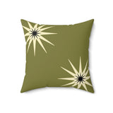 Nile Collection Throw Pillow, Modern Diasporic Art Decorative Cushion, Sophisticated Geometric Nature Patterned Home Decor