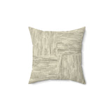 Abstract Geometric Throw Pillow, Modern Neutral Grid Accent Cushion for Sophisticated Home Decor