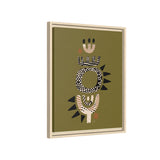 Zaria Olive Float Framed Matte Canvas Art