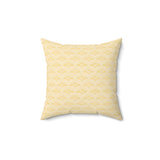 Elegant Art Deco Fan Pattern Throw Pillow, Gold Geometric Accent Cushion for Modern Home Decor