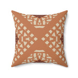 Geometric Mudcloth Inspired Throw Pillow, Modern Diasporic Accent Cushion, Earth Tone Tribal Home Decor, Premium Rectangular Pillow Cover