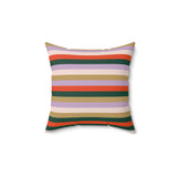Colorful Striped Square Pillow - Cozy Home Decor Accent