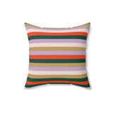 Colorful Striped Square Pillow - Cozy Home Decor Accent