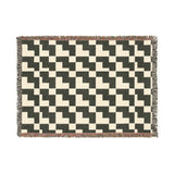 Minimalist Geometric Pattern Throw Blanket, Modern Abstract Staircase Design, Neutral Earthy Home Decor Aesthetic