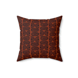 Abstract Geometric Throw Pillow Cover, Modern Diasporic Pattern Accent Cushion, Warm Earth Tone Home Decor, Sophisticated Minimalist Style