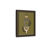 Zaria Olive Float Framed Matte Canvas Art