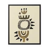 Zaria Ivory Float Framed Matte Canvas Art