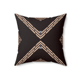 Egyptian Revival Heron Throw Pillow, Modern Diaspora Art Decor, Luxe Patterned Cushion for Elegant Living Rooms