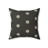 Ankara Collection: Minimalist Floral Throw Pillow, Modern Neutral Flower Pattern
