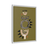 Zaria Olive Float Framed Matte Canvas Art