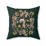 Tigers All Around: Faux Suede Pillow