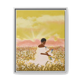 Blue Dove Float Framed Canvas