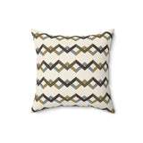 Modern Geometric Throw Pillow, Mid Century Inspired Chevron Accent Cushion, Earth Tone Minimalist Home Decor