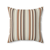 Modern Striped Decorative Throw Pillow, Earth Tone Linear Cushion Cover, Sophisticated Home Decor Accent