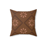 Geometric Mudcloth Inspired Throw Pillow, Modern Diasporic Accent Cushion, Earth Tone Tribal Home Decor, Premium Rectangular Pillow Cover