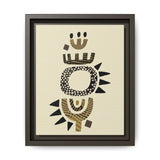 Zaria Ivory Float Framed Matte Canvas Art