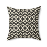 Modern Geometric Throw Pillow, Minimalist Mudcloth Inspired Cushion, Elevated Neutral Home Decor