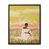 Blue Dove Float Framed Canvas