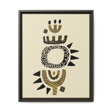 Zaria Ivory Float Framed Matte Canvas Art