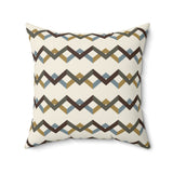 Modern Geometric Throw Pillow, Mid Century Inspired Chevron Accent Cushion, Earth Tone Minimalist Home Decor