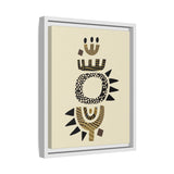 Zaria Ivory Float Framed Matte Canvas Art