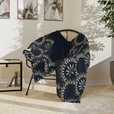 Nile Acr Microfiber Blanket — Elegant Lace Fan Border Throw