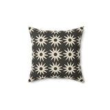 Ankara Collection: Minimalist Floral Throw Pillow, Modern Neutral Flower Pattern