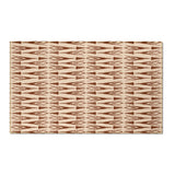 Nile Collection Pyramid Red Chenille Floral Rug — Washable Area Rug