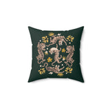 Tigers All Around: Faux Suede Pillow