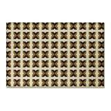 Chenille Floral Rug — Washable Brown Botanical Area Rug