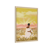 Blue Dove Float Framed Canvas