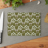 Elegant Snowflake Glass Cutting Board | Winter Kitchen Decor, Holiday Gift, Cooking Accessory, Snowflake Design, Unique Gift Idea