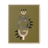 Zaria Olive Float Framed Matte Canvas Art