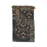 Basketweave Print Woven Heritage Style Throw
