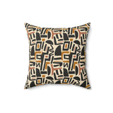 Abstract Geometric Throw Pillow, Mid Century Modern Art Pattern Cushion, Bohemian Home Decor, Stylish Boho Accent Pillow