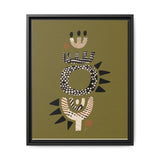 Zaria Olive Float Framed Matte Canvas Art
