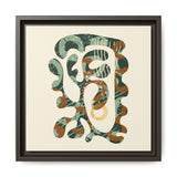 The Shape of Change - Cream- Float Framed Matte Canvas Art
